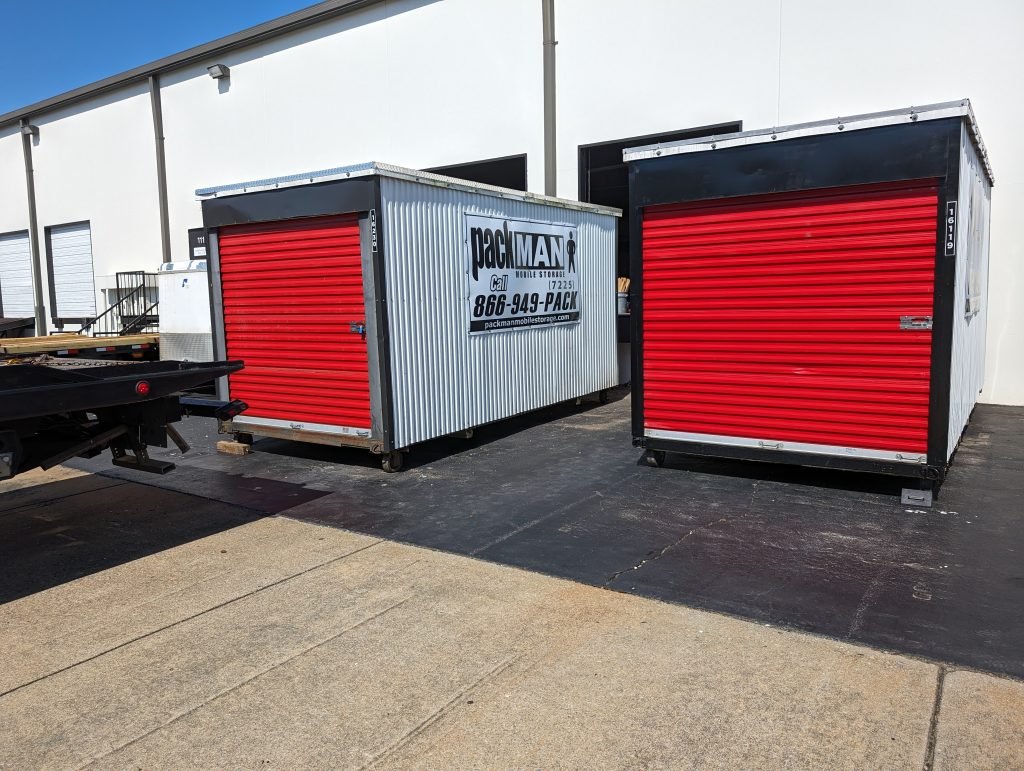 Packman Mobile Storage Delivered to a Business Loading Dock