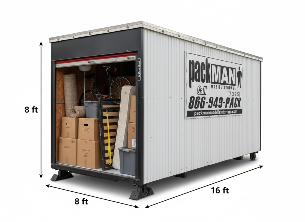 Packman Mobile Storage Unit Size Details
