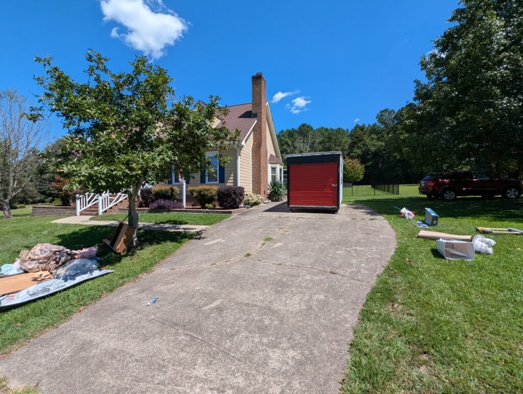 Packman container placed in a Wyatt driveway