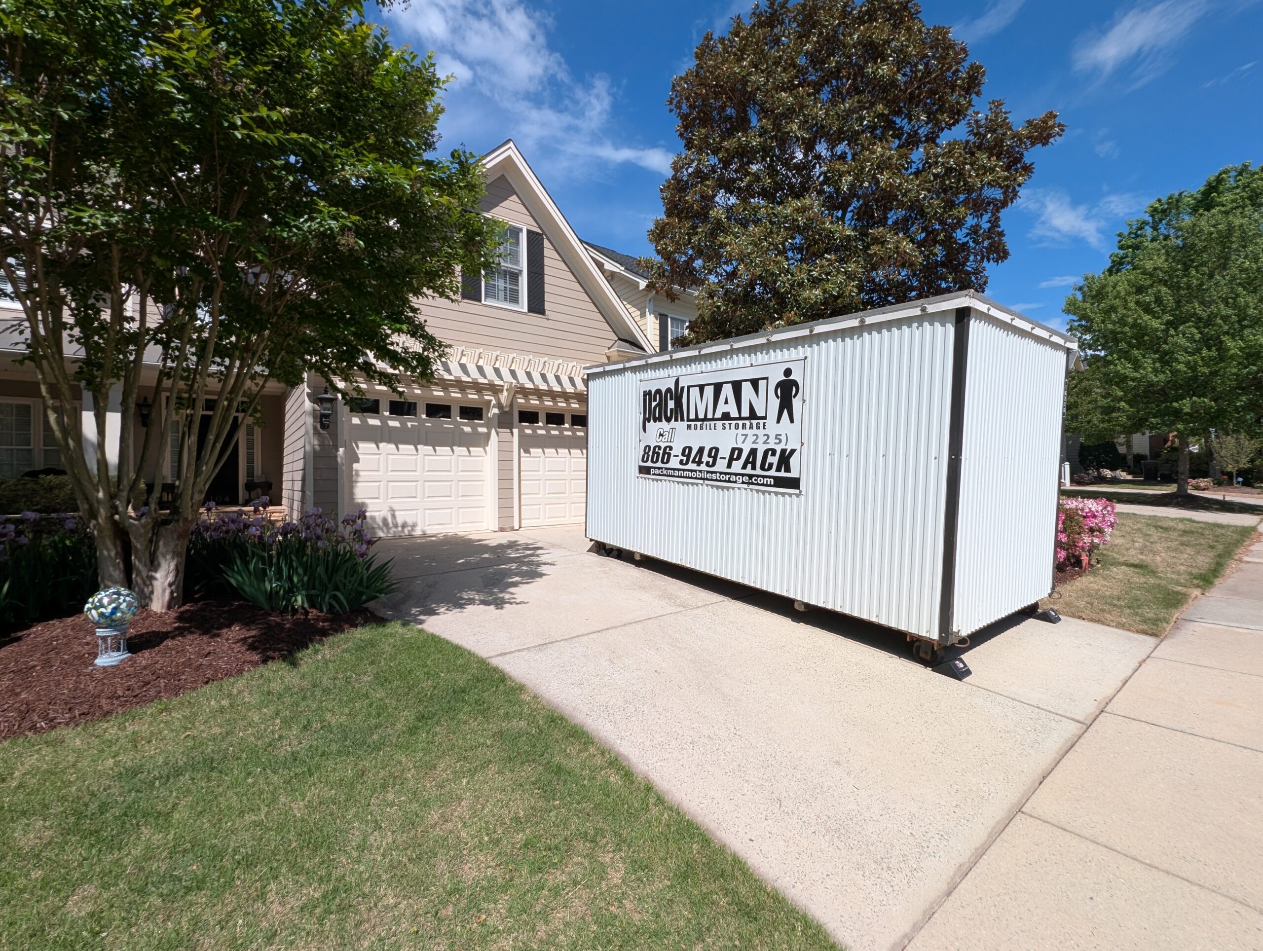 Packman Mobile Storage Unit delivered to Driveway